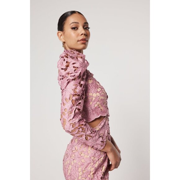 NWT ELLIATT PINK COURT LACE DRESS - Picture 3 of 6